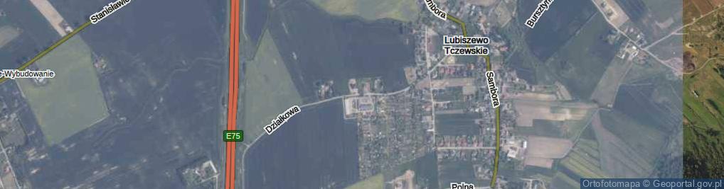 Zdjęcie satelitarne Działkowa ul.